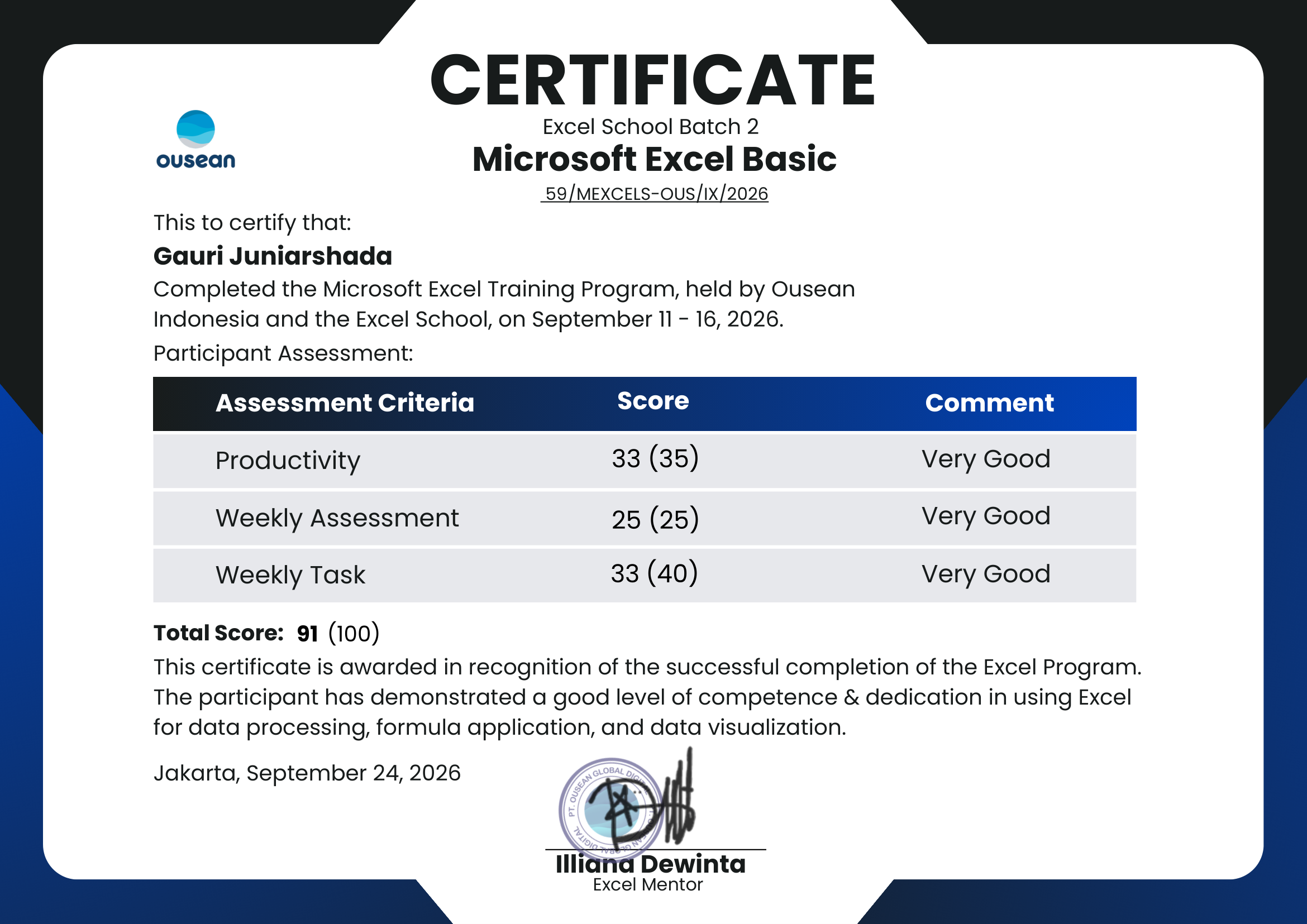 Microsoft Excel Basic & Bootcamp Batch 2 - Halaman 1