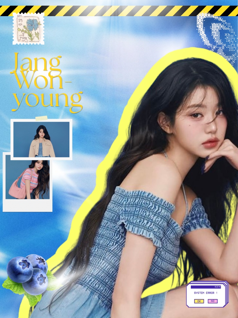 Jang Won-young - Retro Blue Sky Error Sticker