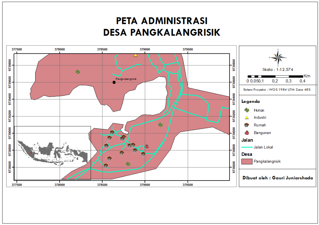 Peta Administrasi Desa Pangkalangrisik